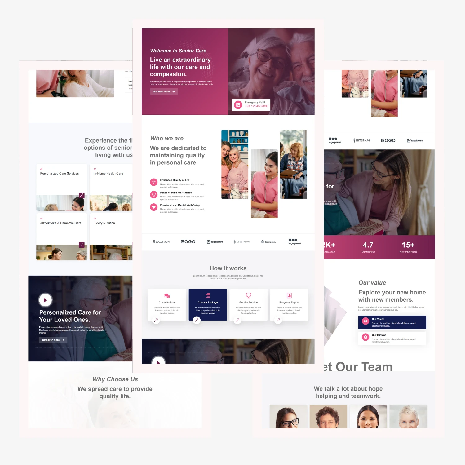 Senior care the build my website