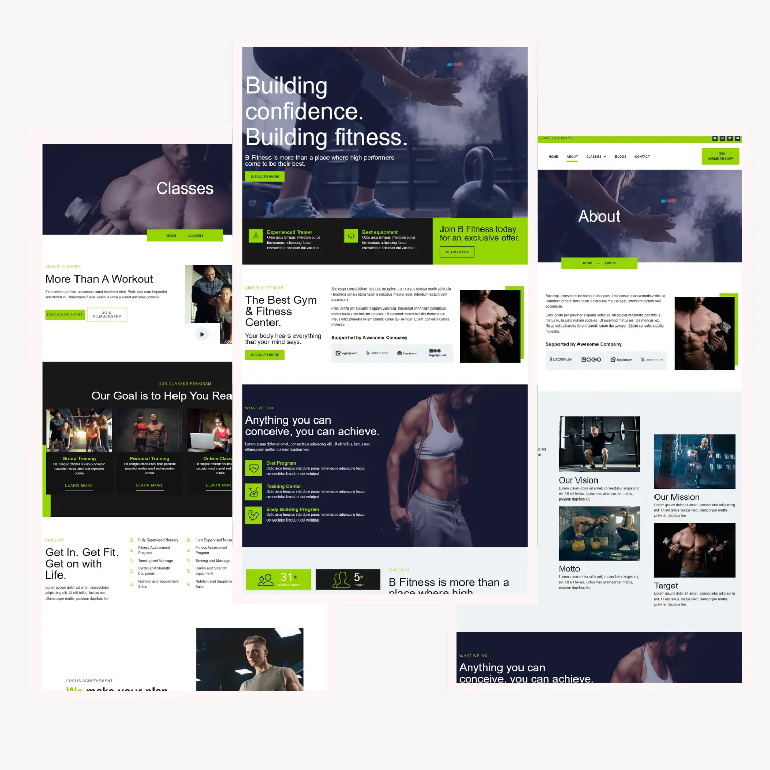 B Fitness Website