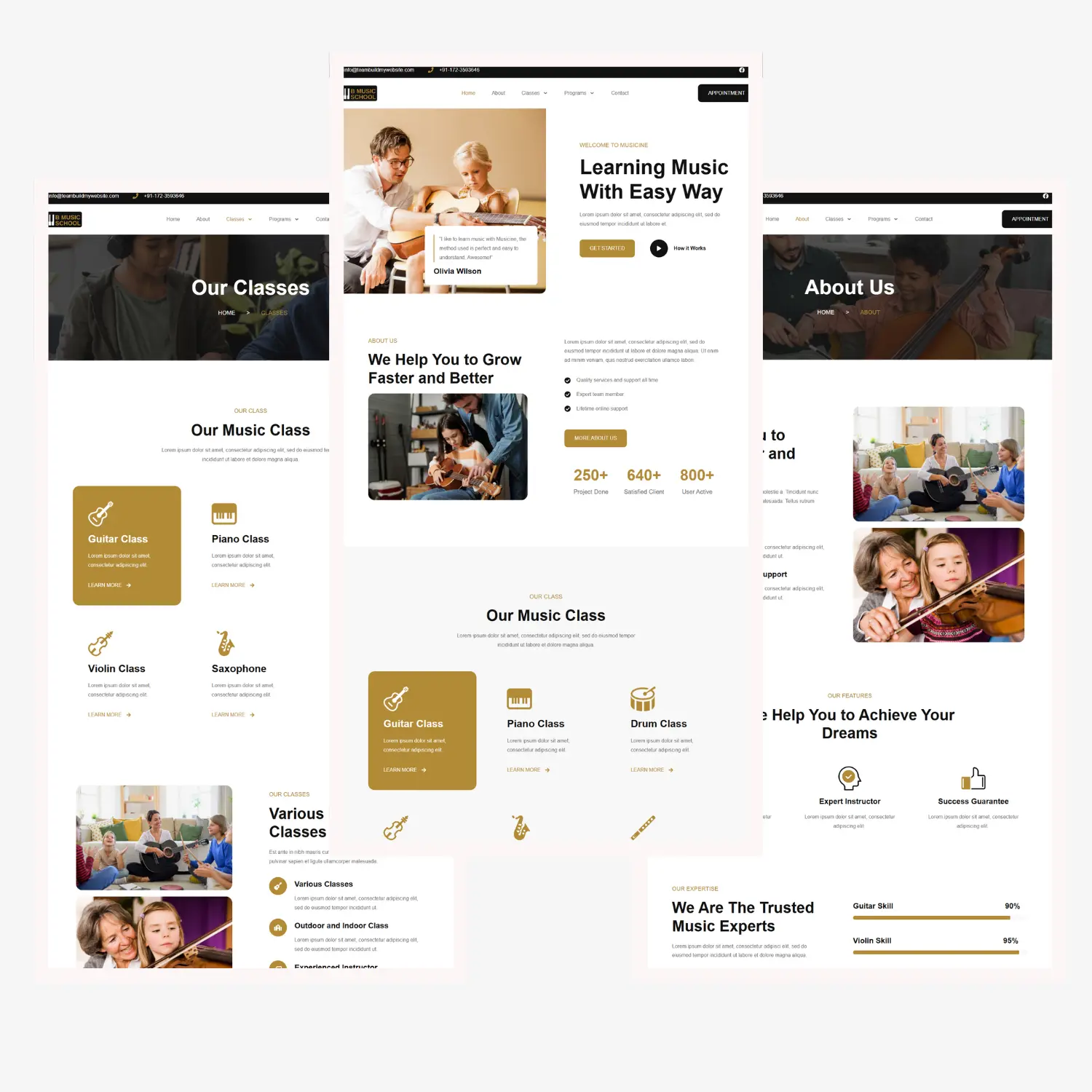 Buildmywebsite B Music School Website